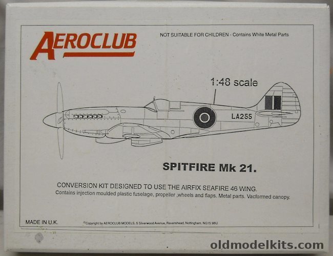Aeroclub 1/48 Spitfire Mk.21 Conversion Deluxe Kit plastic model kit